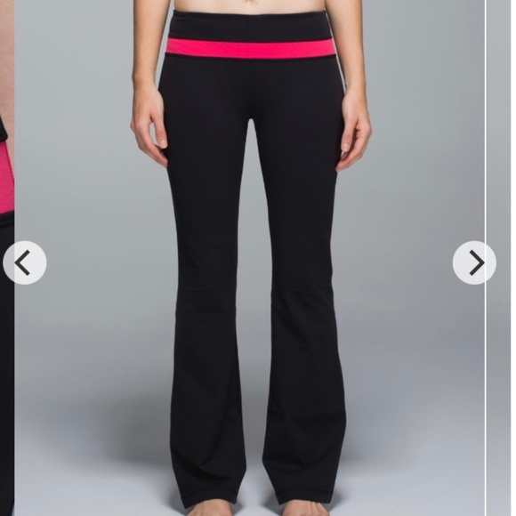 Lululemon ‘Groove’ Pants - Black/Boom Juice - Size 6 - Picture 1 of 9